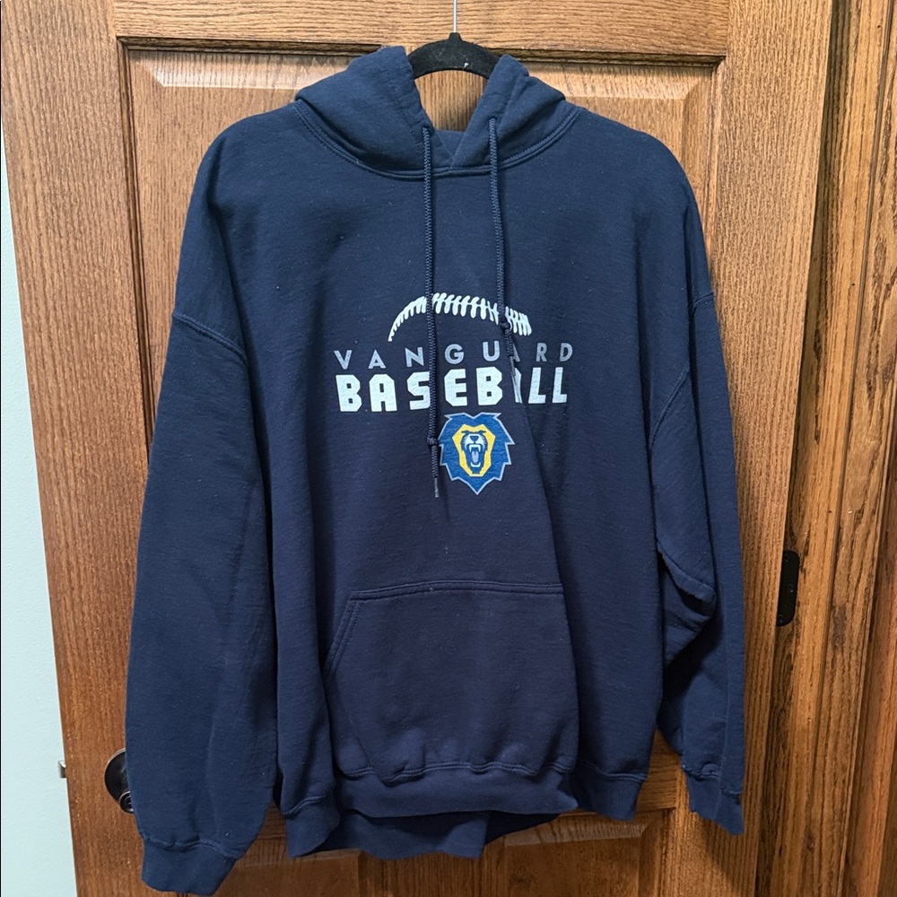 Vanguard University Baseball Navy Hooded Sweatshirt